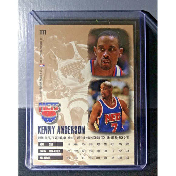 1995-96 Kenny Anderson Fleer Ultra Gold Medallion #111 Basketball Card - Picture 2 of 2